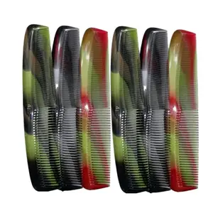 Generic Lily Multicolor Rangoli Hair Comb (Pack of 6)