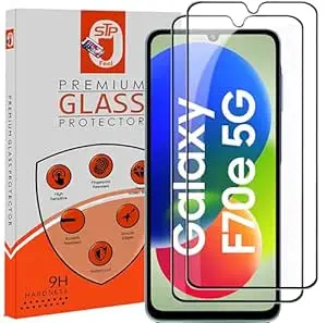 STP FEEL Premium Tempered Glass Screen Protector Guard Compatible For Samsung Galaxy F70e 5G (6.7 Inch, Pack of 2) | Edge to Edge Coverage With Easy to installation kit for Smartphone