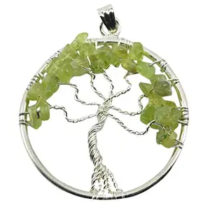 astroghar peridot tree of life wire wrap crystal pendant Astroghar