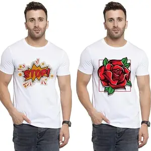 SST - Where Fashion Begins | DP-9678 | Polyester Graphic Print T-Shirt | for Men & Boy | Pack of 2