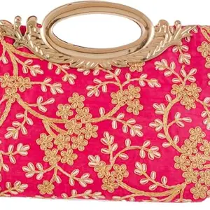 REEDOM FASHION Fabric Handbag for Women (Pink) (RF1281)-BZ