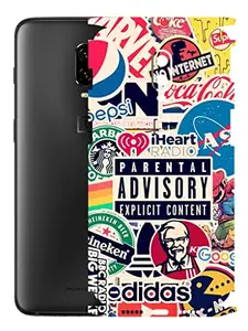 AtOdds - OnePlus 6T Mobile Back Skin Rear Screen Guard Protector Film Wrap (Coverage - Back+Camera+Sides) (Explicit Graffiti)