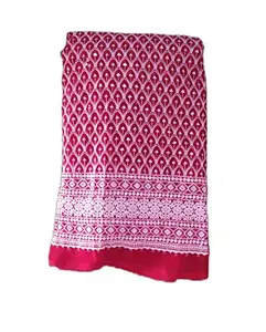Georgette Chikankari Fabric Dress Material (2 Meter, red)