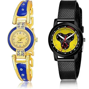 NEUTRON Designer Analog Gold and Yellow Color Dial Women Watch - G445-(27-L-10) (Pack of 2)