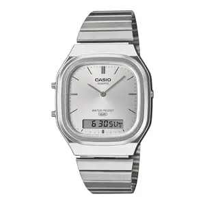 Visit the Casio Store Casio Vintage AQ-240E-7ADF Analog-Digital White Dial Unisex (D420)
