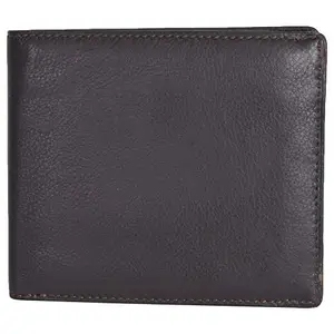Leatherman Fashion LMN Genuine Leather Brown Unisex Bifold Wallet 3 Card Slots