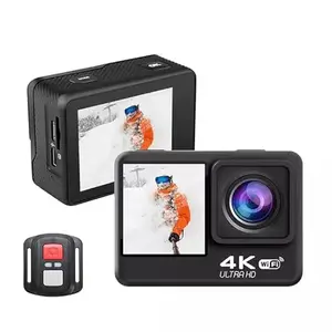 AUSEK 5K Action Camera with Anti-Shake EIS Stabilization, 48MP Photo Resolution, 4X Digital Zoom, Remote Control, WiFi, Dual Touch Screen for Vlogging,Travelling,Diving