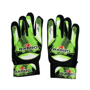 RABRO Football Goal Keeper Gloves, Liga Goalkeeper Gloves for Men, Women (Black/Green, M)