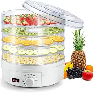 HEENA ENTERPRISE Food Dehydrator with 5 Trays for Fruit Vegeetable Food Jerky Spice,Meat Drying Machine, Snacks Food Dryer, MulTI function Kitchen Dehydratr Machine(28 x 28 x 32 cm) HOME