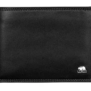 BROWN BEAR Wallets for Man, Wallet for Men Stylish Pure Nappa Leather Branded, Certified RFID Blocking Slim Purse for Gents with Nine Card Slots