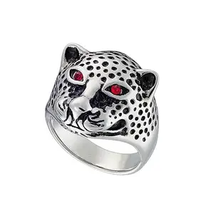 Myginie.in Fierce Red Eyed Jaguar Cougar Biker Ring For Men Size 7 (US 12)