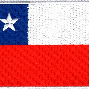 Patch:Hobby - Chile National Flag Patch Embroidery Sweing Badge 7cm x 5cm Imported from Malaysia.
