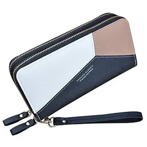 PALAY® Women’s Long Wallet Tassel PU Leather Multi- Slots Girls Zipper Coin Large Purse (Black)