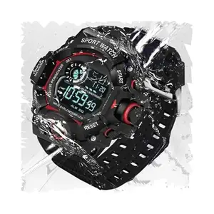 Acnos Red Trending New Fresh Arrival Elegant Looks Black Watch for Boys Unisex Sports Watches