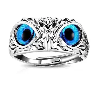 Owl Eye Ring for Men and Women (Adjustable) Stainless Steel