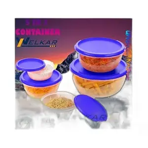 Kitchen Container |250+450+800+1400+2500 ml| Stackable Refrigerator Organizer for Fresh Food Storage | BPA-Free Kitchen Solution|Design - 8065 for Home and Kitchen