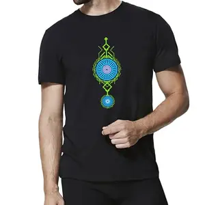hippie shippie.com HippieShippie Unisex Cotton Regular Fit Half Slevees Spaceship Graphic Printed Casual T-Shirt with Cool and Funky Design for Parties, Gym, Sports, Travelling (SS_7XL_Black)