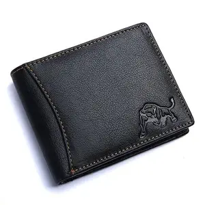 WILDBUFF Genuine Leather Wallet for Men | RFID Protected for Daily use (Black)