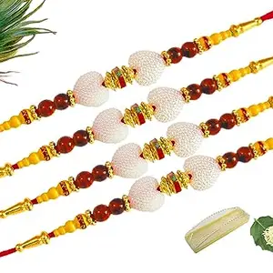 KRISHIV rakhi set multicolor for Brother with Roli Chawal - SS2D4S