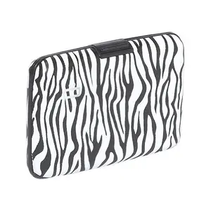 ÖGON -DESIGNS- Ogon Zebra Animal Print RFID Alluminum Wallet Credit Card Hard Case