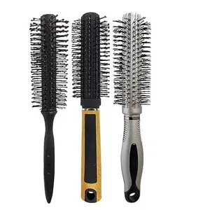 Sujjot Combo of Roller Brush | Roller Comb | Hair Styling Brush| Hair styling tool | Brush Set of 3 different model | For Men and Women | Color may Vary