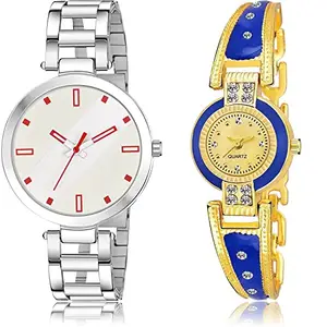 NEUTRON Analogue Analog White and Gold Color Dial Women Watch - GM237-G445 (Pack of 2)