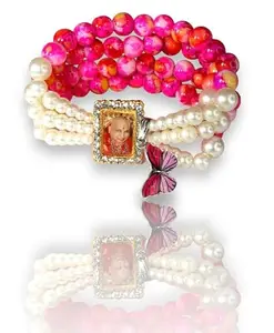 BLESSINGS HUB Guru Ji Maharaj Handmade Bracelets for Men and Women/Guruji Bracelet Swaroop Blessing of Guruji (Pink)