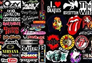 Elton Vinyl Sticker Pack [75-Pcs], Lovely 3M Vinyl Musicals & Assorted - 1 Stickers for Laptop, Cars, Motorcycle, PS4. X Box One . Guitar Bicycle, Skateboard, Luggage - Waterproof Random Sticker Pack [video game]