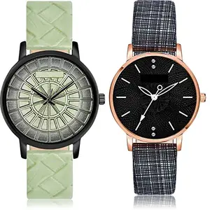 NEUTRON Wrist Analog Green and Black Color Dial Women Watch - GM506-GM312 (Pack of 2)