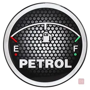ISEE 360® Universal Car Fuel Lid Badge Petrol Sticker Printed Multicolored L x H 15 x 15 Cms