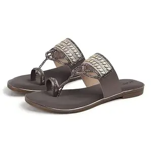 NV Style Women's and Girls Synthetic Flat Slipper | Lightweight Comfortable Soft Sole TPR Slip-On Casual Sandals Footwear for Office Casual