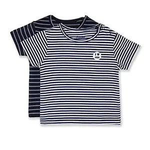 Chayim T-Shirt Combo Set with Shoulder Open - Royal Blue & Deep Blue