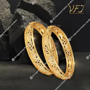 VFJ VIGHNAHARTA FASHION JEWELLERY Vighnaharta Incredible Gold Plated Bangles for Women and Girls [VFJ1031BG2-8]