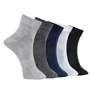 MJE Unisex Ankle Length Socks | Lightweight & Comfortable Socks for Men and Women | PACK OF 5