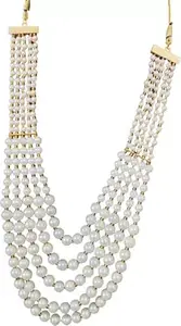 COLLEN ARRAY Pearl Mala Necklace Jewellery for men/women (5 Layer)-0