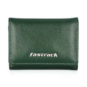 Fastrack Faux Leather Textured Three-Fold Wallet for Women, Girls and Ladies | with 5 Card Slots & ID Card Holder