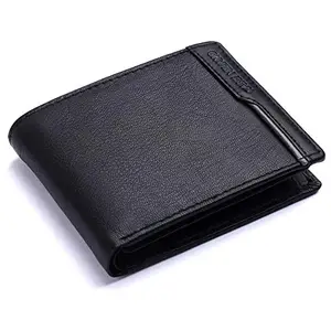 Massi Miliano Genuine Leather Men's Wallet/Coin Purse for Men - VER05 (Verona Collection) (Black/Grey)