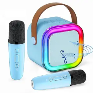 LEMONET Mini Machine for Kids with 2 Microphones, Portable Microphone for Kids, Perfect Toys and Birthday Gift for Children, Fun Singing and Music Play