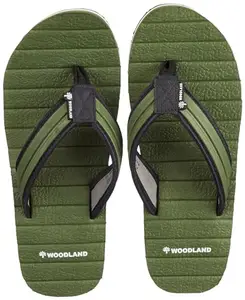 Woodland mens FF 3847021 Olive Flip-Flop - 8 UK (42 EU)(FF 3847021)