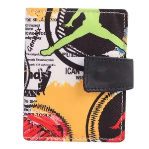 Dezire Crafts Genuine Leather Printed Card Holder Wallet | 12 Card Slots | Slim & Stylish Design for Men & Women (Blue)