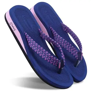 Dashny Comfortable Extra Soft Stylish Slippers & Flip Flops For Women For Women's 1437 (Blue_8)