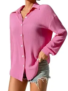 SRL Women Crepe Pink Shirt_499