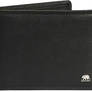 BROWN BEAR Wallets for Man, Wallet for Men Stylish Pure Nappa Leather Branded, Certified RFID Protected Slim Purse for Gents with Eight Card Pockets
