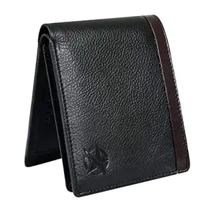 ZOGGY Pro Men Casual Black Genuine Leather RFID Wallet (6 Card Slots)