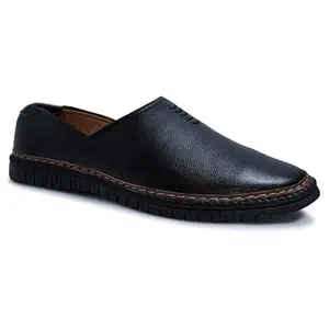 Botha Saccucci Men's Black Slip-On Casual Shoes