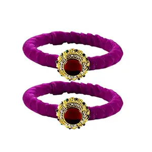 MAYA FASHION Rani Stone Brass Bangle With Very Extra Large Size Elegant Extra Large Size Bangle | Perfect Fit for Plus Size banglesTrendy and Comfortable Fit for woman and girls | (Sku-ban2049)