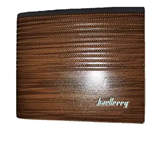 PU Leather Wallet, Stylish Purse for Card Holder and Cash. (Light Brown)