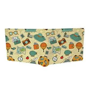 CRAFTSEVER Canvas Wallet for Men and Boys, 6 Card Holder, Bi-Fold Printed Genuine Wallet and Purse (Green)