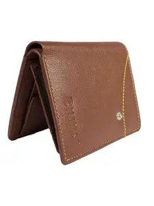 BLU DUST Genuine Suede Leather Wallet for Men (Brown)