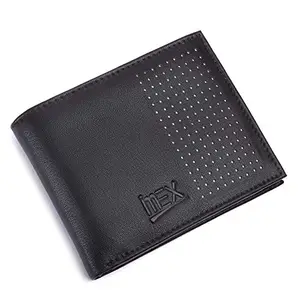 iMex Dotted Genuine Leather Wallet for Men (Chocolate Brown)